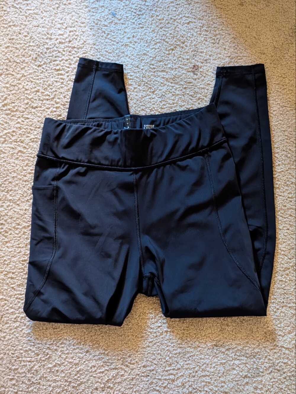 Savage X Fenty Black High-Waist Performance Leggings
